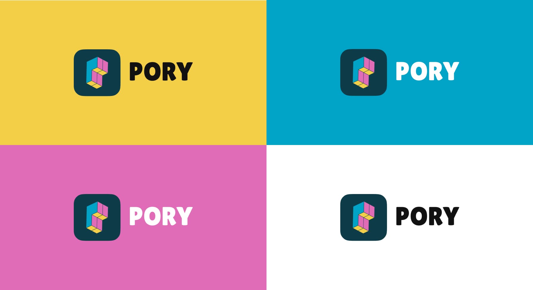 Pory logo application examples