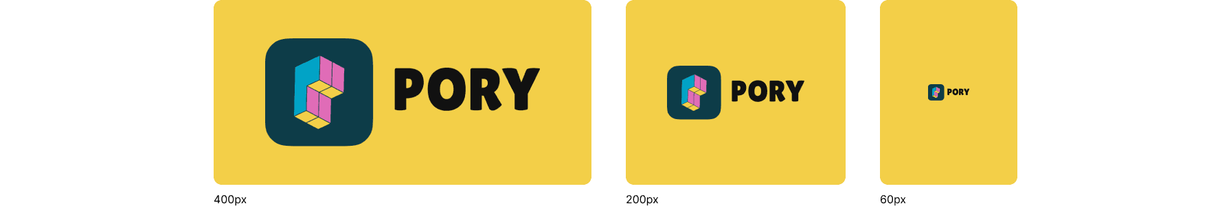 Pory logo minimum scale