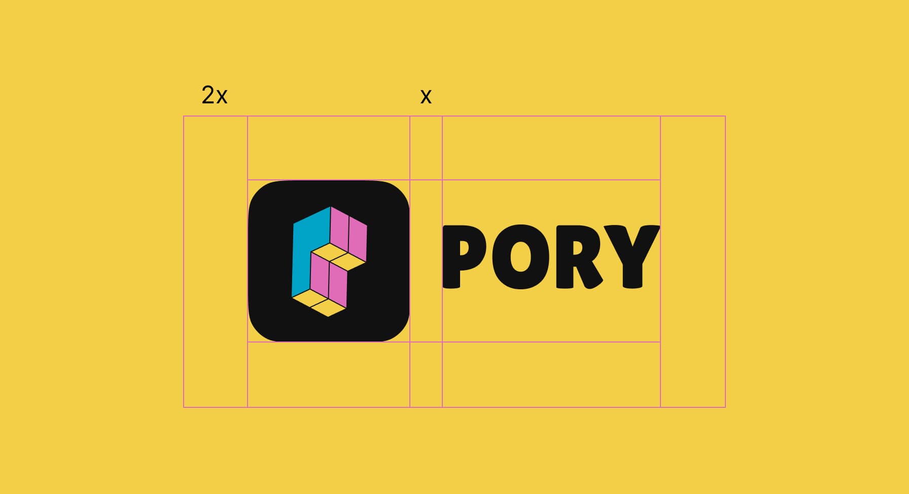 Pory logo spacing guidelines