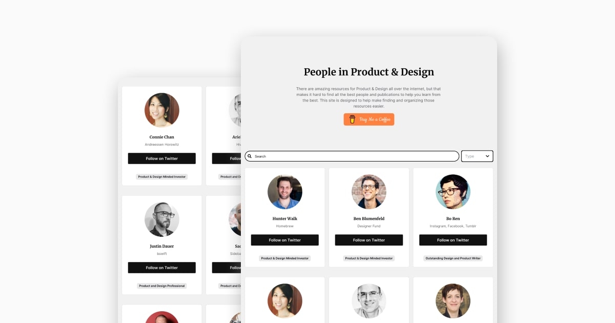 Directory of People in Product and Design